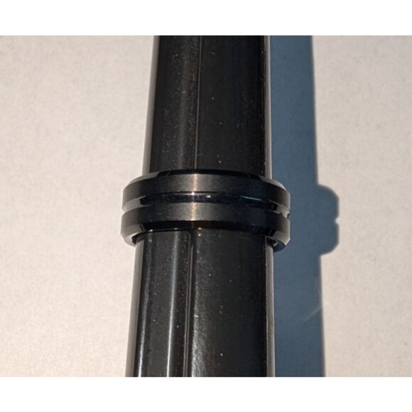 Blk Tungsten Carbide Ring Sz 9.5 Scratch Resistant Polished Edges Brushed Finish - Picture 9 of 13